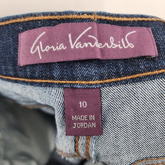 GLORIA VANDERBILT Amanda High Rise Mom Dark Wash Blue Jeans 10 NWT - Picture 7 of 9